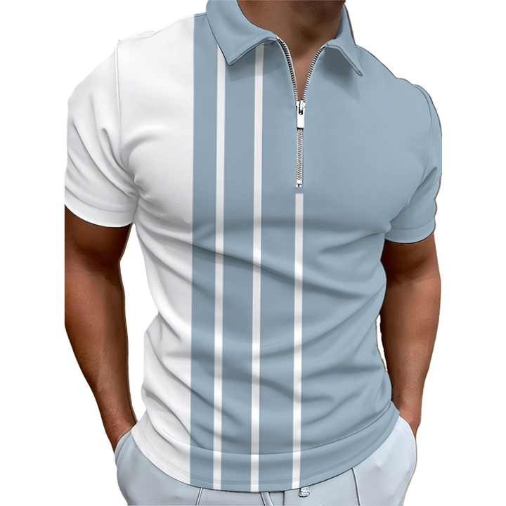 High Quality Summer Casual Sporty Polyester Cotton Gentleman for Polo Shirts Trending Embroidery Striped Knitted Fashionable Spo