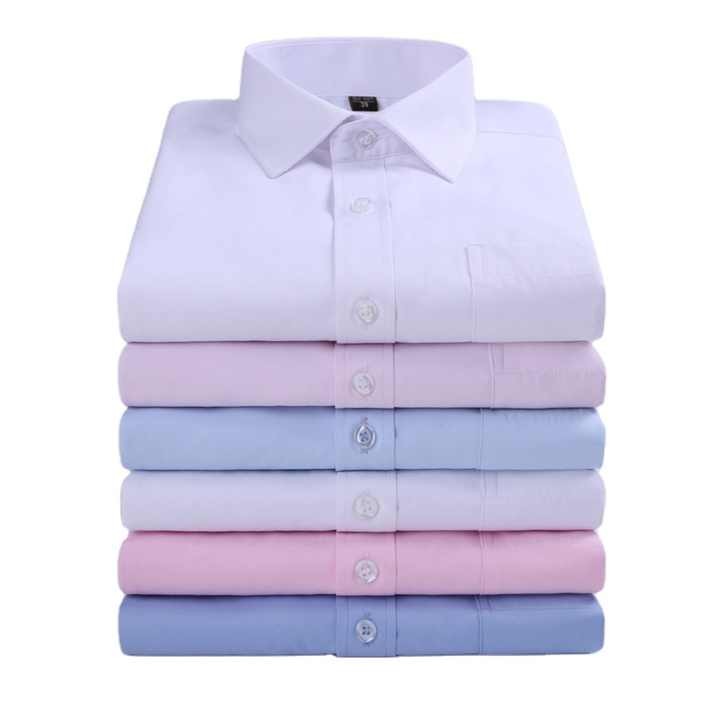 Men's Long Sleeve Cotton Shirt Solid Color Casual Business Formal for Daily Work Office Print XL for Four including Summer